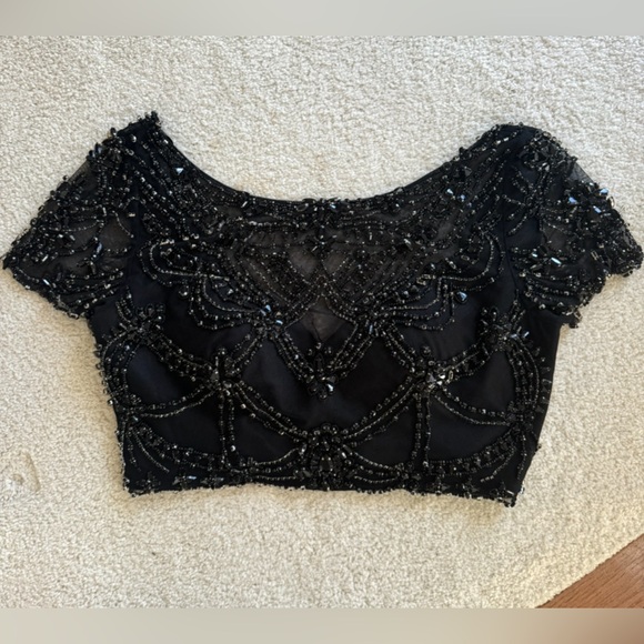 NWT SHERRI HILL Cocktail Prom Pageant Dress Black 
Rhinestone Size 10 - Picture 2 of 14